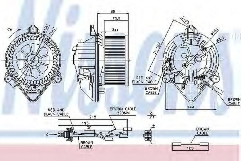 Ventilator habitaclu bord CITROEN XSARA N1 NISSENS 87042