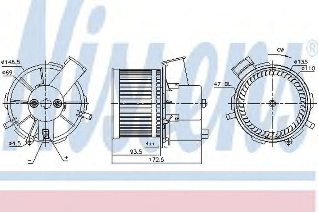 Ventilator habitaclu bord FIAT PANDA 169 NISSENS 87405