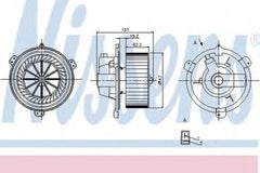 Ventilator habitaclu bord FIAT PUNTO Van 176L NISSENS 87056