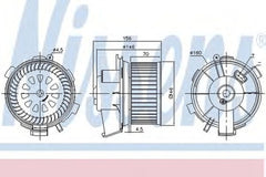 Ventilator habitaclu bord PEUGEOT 206 limuzina NISSENS 87181