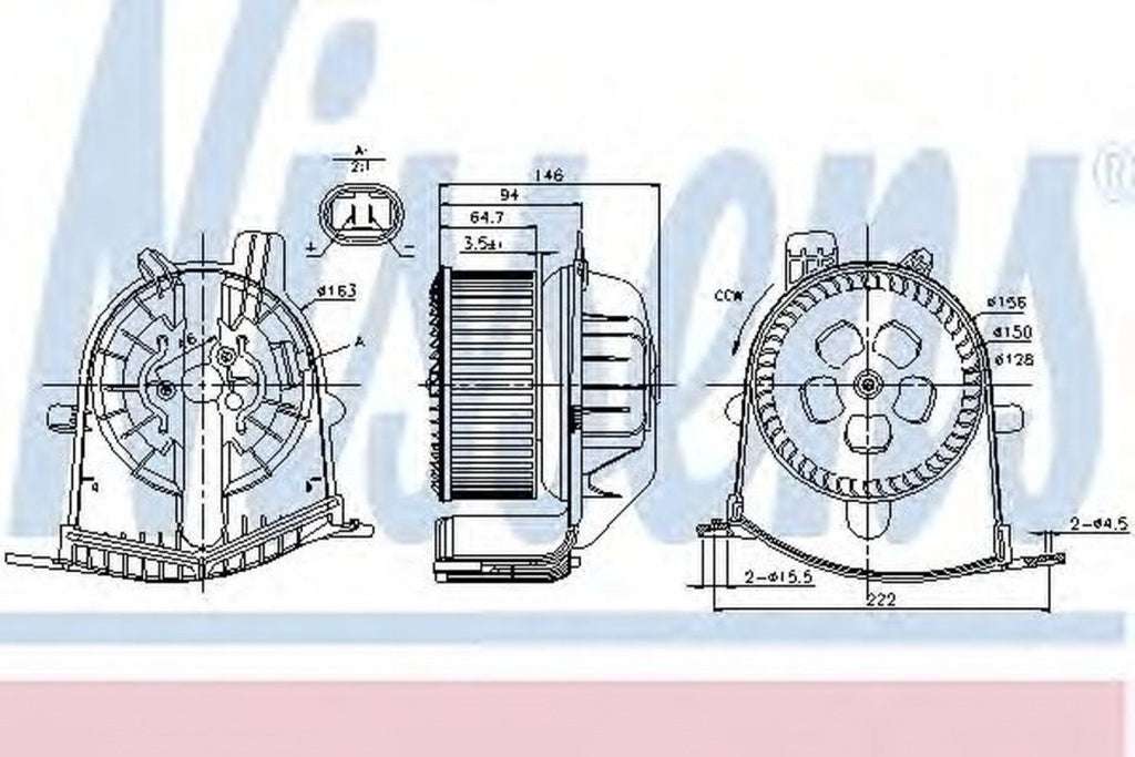 Ventilator habitaclu bord RENAULT GRAND Scenic II JM0 1 NISSENS 87038