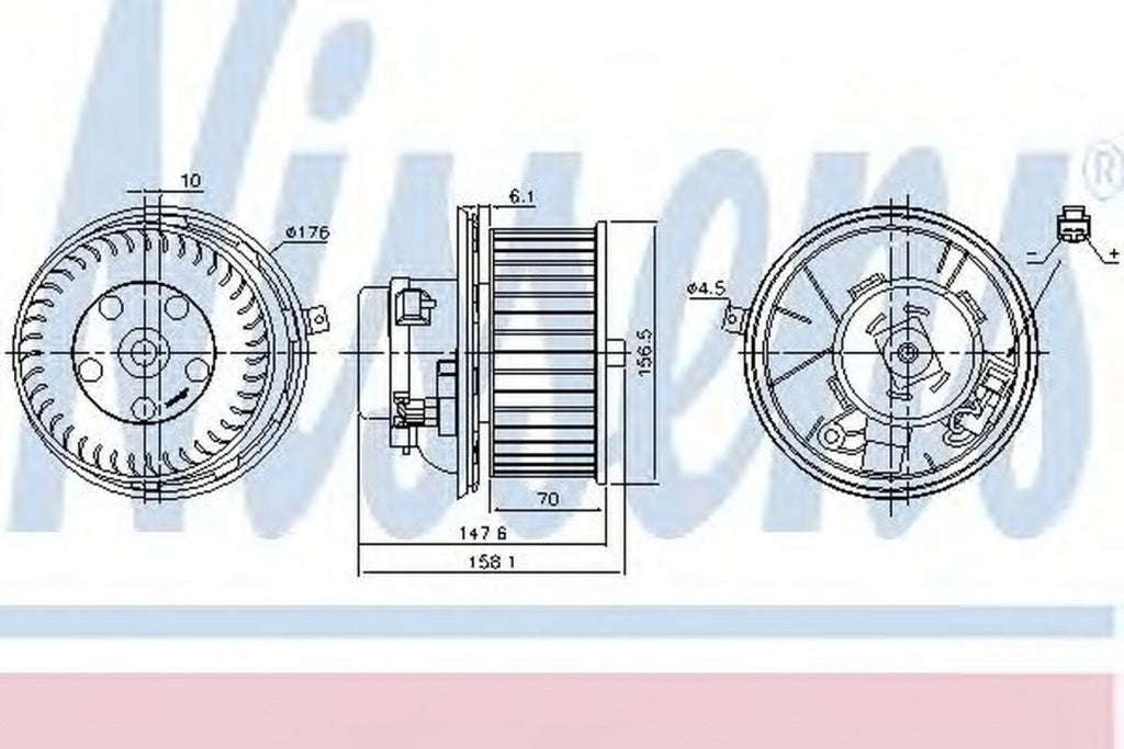 Ventilator habitaclu bord RENAULT LAGUNA II Grandtour KG0 1 NISSENS 87187