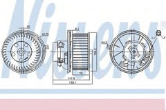 Ventilator habitaclu bord RENAULT LAGUNA II Grandtour KG0 1 NISSENS 87187