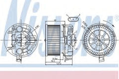 Ventilator habitaclu bord RENAULT MEGANE II limuzina LM0 1 NISSENS 87043