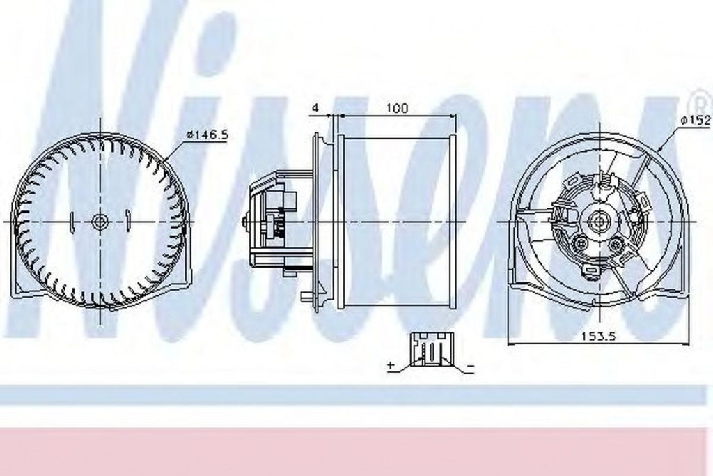 Ventilator habitaclu bord SAAB 9-5 YS3E NISSENS 87026