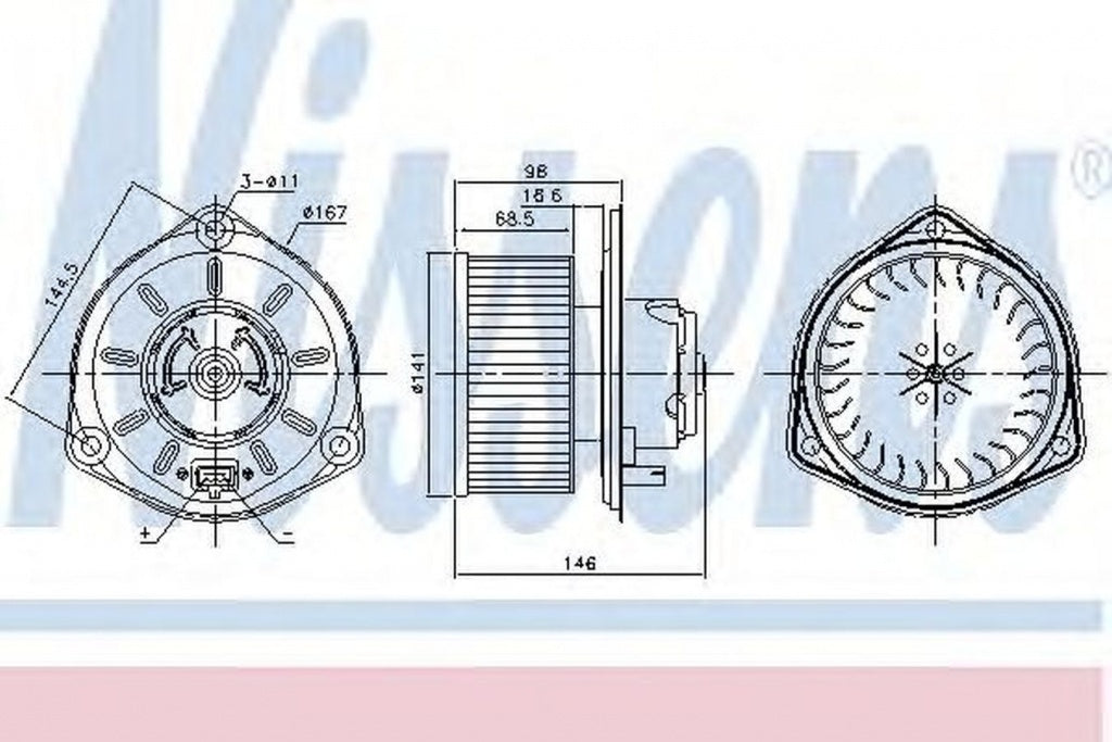 Ventilator habitaclu bord VOLVO V90 combi NISSENS 87168