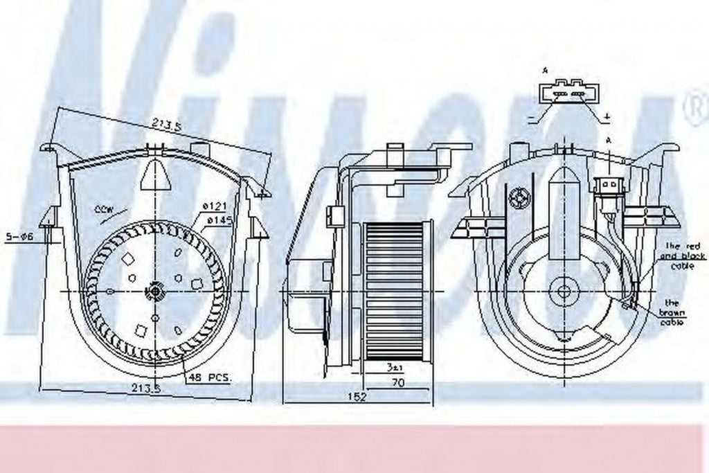 Ventilator habitaclu bord VW GOLF III Variant 1H5 NISSENS 87176
